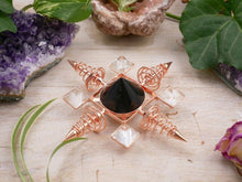 Load image into Gallery viewer, Copper Generator with Tourmaline and Clear Quartz Crystals
