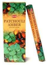 Load image into Gallery viewer, HEM Patchouli Amber Incense Sticks 
